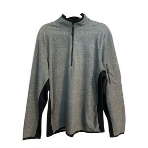 Banana Republic Tech Fleece Pullover Men’s L Gray Black Gorpcore Outdoor Zipper